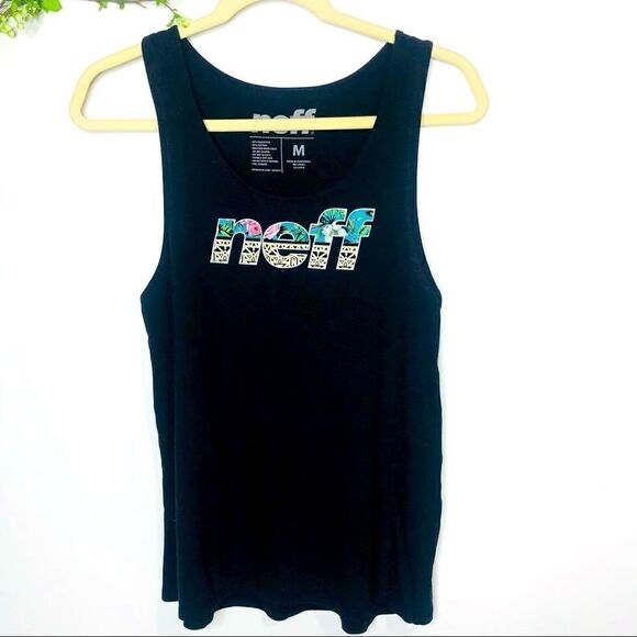 Neff Streetwear Black Tropical Palm Tank Top - Picture 1 of 5